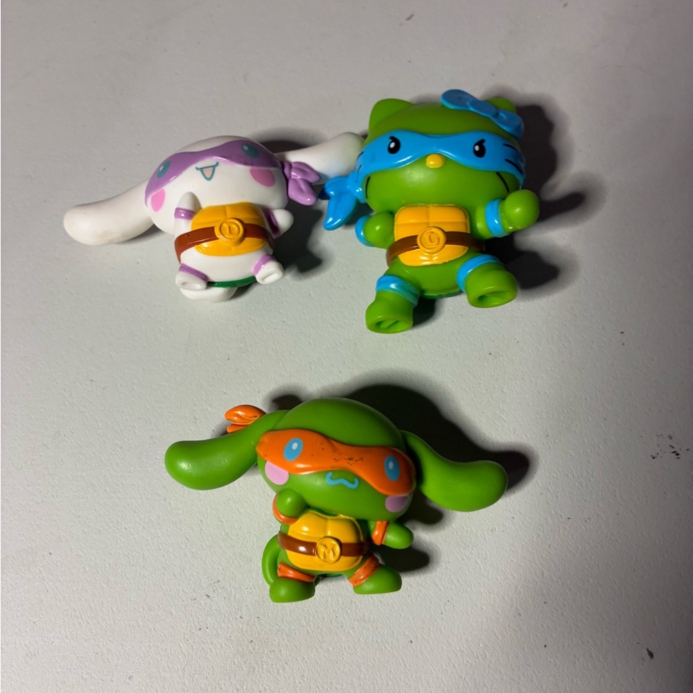 025 Sanrio MY MELODY Ninja Turtles Hello Kitty Happy Meal Toys Lot of 3